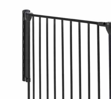 Impag Kaminschutzgitter Absperrgitter Raumteiler Laufgitter mit Tür 6 Größen 3 tlg. – 7 tlg. 190 – 490 cm 4 schwarz -