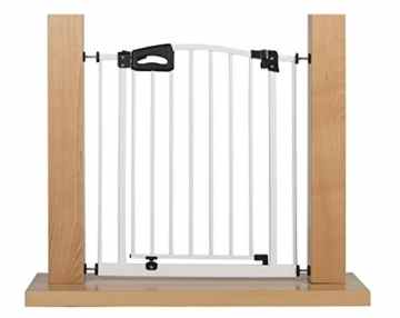 Impag Türschutzgitter Treppenschutzgitter 73 – 182 cm zum Klemmen – Ohne Bohren Luxline + 30 Weiß -