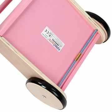 Infantastic Lauflernwagen Laufwagen Holzwagen Laufen lernen Baby mit vier Rollen in zwei verschiedenen Farben -
