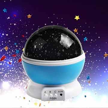 InnooTech Sternenhimmel Projektor Sternen Nachtlicht 360 Grad drehbaren Star Rotierender Projektor LED Kinder Nacht Lampe 9-fachem Farbwechsel für Babyzimmer Kinderzimmer Schlafzimmer Weihnachtsgeschenke -