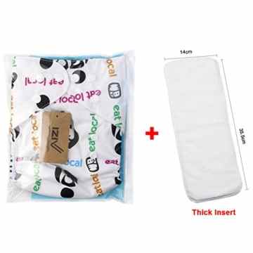 iZiv(TM) Neugeborene Organisch mit 1 Dick Insert wasserdichte Säuglings/Einstellbare/Fachverwendbare/Waschbare Tuch Windeln für Babys 0-3 Jahre -