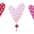 Jabadabado Garderobe Einzelhaken Herzen 3er Set -