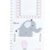 Jabadabado Messlatte Elefant pastell rosa und hellblau, Holz matt lackiert -