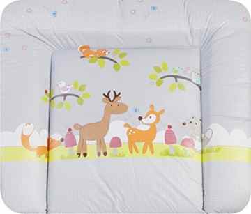 Julius Zöllner 2220125078 Wickelauflage Softy 75/85, Waldtiere, grau -