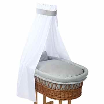 Julius Zöllner Himmel für Wiege / Stubenwagen ca. 125×195 uni silver -