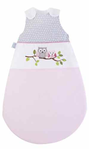 Julius Zöllner Schlafsack mit Applikation kleine Eulen rosa -