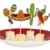 Käsepicker Mexio Partypicker Fiesta Mexicana mit Sombrero Pepperoni Rassel Kaktus -