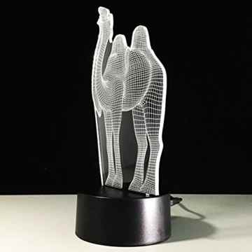 Kamel 3D optische LED Illusion Lampen, FZAI 7 Farbe blinkende Kunst Skulptur Lichter Schlafzimmer Schreibtisch Tisch Nacht Licht Awesome Geschenke -