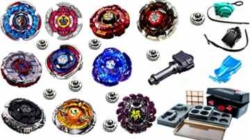 Kampfkreisel Mega Set 10 XXXL Kampfkreisel + SAMMELBOX Metal Fusion 4D SET für beyblades BOX-2 -