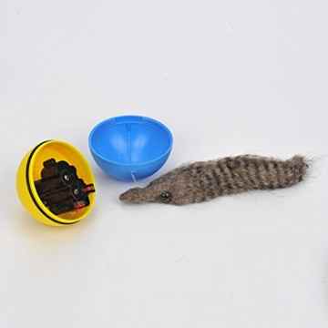 Katzenspielzeug hundespielzeug elektrisch Ball mit Maus Plüschmaus Durchmesser 8 cm NEU -