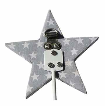 Kinder Garderobe Einzelhaken Stern Textilbespannung 4 Farben -
