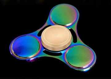 Kinder Spielzeug Huihong Regenbogen Farben Titan Legierung Edc Hand Fidget Spinner High Speed Fokus Puzzle Spielzeug Geschenk -