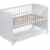 Kinderbett | Gitterbett | „NELE“ | WEISS | umbaubar zum Juniorbett -