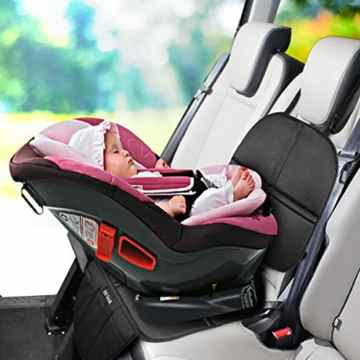 Kindersitzunterlage, OMorc Schutzunterlage für Autositze Fahrzeug Schutz für Kind und Baby Autositz/Autositz Cover schützt fahrzeugpolstern(Schwarz) -