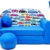 Kindersofa Spielsofa Minicouch aus Schaum Kindersessel Kissen Matratze Farbwahl -