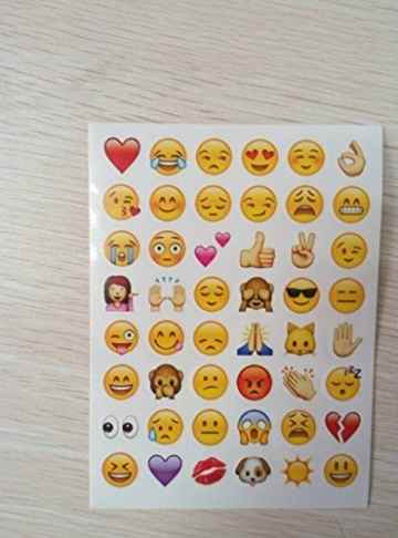 KINGSO 19 x Lustige nette Emoji Removable Decal Brief Wand Phone Sticker Labels -