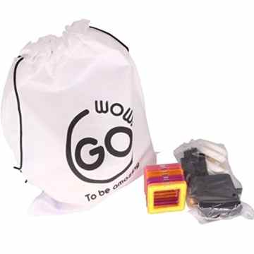Klare Farben Magnetic Fliesen Deluxe Gebäude Set mit Auto Free Bonus Bag -