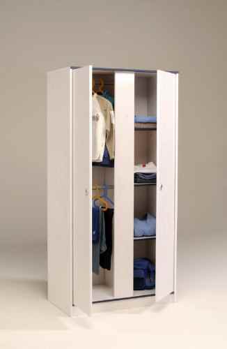 Kleiderschrank Kinder Schrank kiefer weiß 2-türig Clarence Pharao24 -