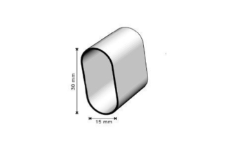 Kleiderstange Schrankrohr Ovalrohr verchromt 2,00 Meter -