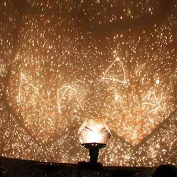 KOBWA Romantische Stern-Nachtlichter DIY Projektor-Nachtlampe Sternenhimmel Schlafzimmer Dekoration Beleuchtung Gadget -
