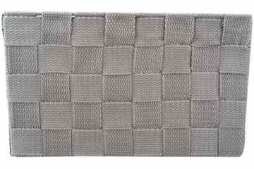 Korb Set aus Silk Ribbon 3 tlg. Grau Aufbewahrungskorb -