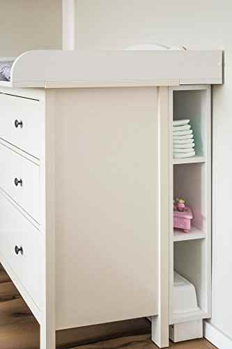 KraftKids Stauraumregal für Wickeltisch weiß passend für HEMNES Kommode -