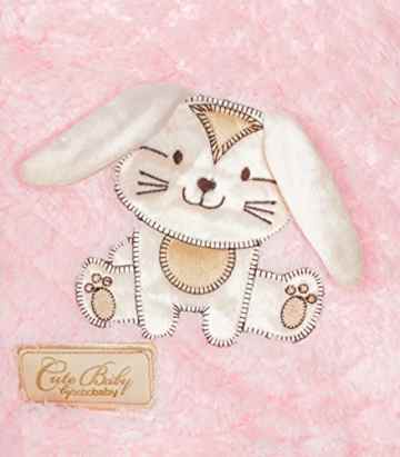 Kuschlige Babydecke mit 3D Applikation 76 x 102 cm KCSN02 -