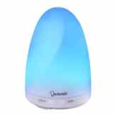 lederTEK Ultraschall Aroma Diffuser Luftbefeuchter Luftreiniger 100ml,Ätherische Öl tropfen, als farbenwechselnde LED Duftlampe für Babies Yoga Kindergarten Schlafzimmer Wohnzimmer Büro usw (Weiß)