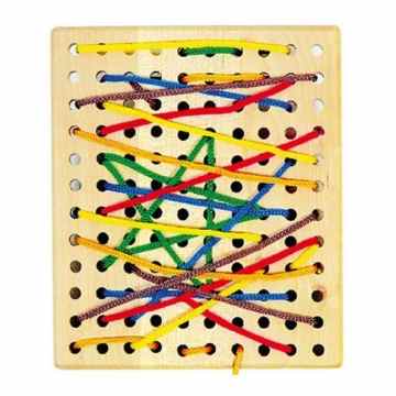 Legler 4610 – Motorikspielzeug – Fädelbrett -
