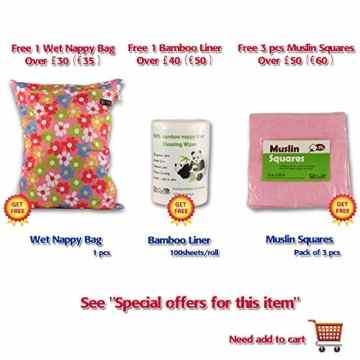 Little Bloom Stoffwindel, wiederverwendbar, Klettverschluss, verschiedene Muster, 5-er Pack -