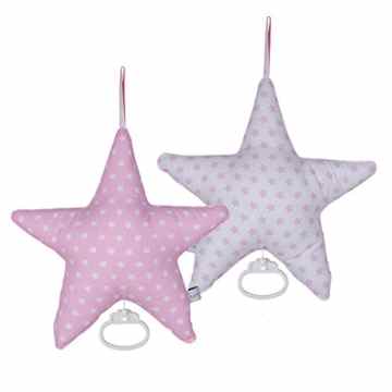 LITTLE DUTCH 5274 Spieluhr Stern rosa mit weißen Sternen -