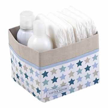 LITTLE DUTCH 5923 Wickeltischkörbchen klein Mixed Stars mint -