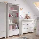 lounge-zone Wickelkommode Kommode inkl. Wickelaufsatz MINI Massivholz MDF weiß 3 Schubladen mit Softclose Technik 10654