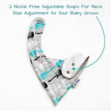 Lovjoy Bandana Geifer Baby Lässig Lätzchen – 5er Pack (FABULOUS) – Multicolor Super Absorbent & Soft für ultimativen Komfort mit Druckknöpfen – abwaschbar – Wasserdicht vlies Auskleidung für 0-3 Jahre – Netter Baby-Geschenk für Jungen und Mädchen -