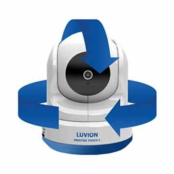 Luvion PT2 Prestige Touch 2 Digitales Video – Babyphone mit 7 Inch Zoll Farbbildschirm, ferngesteuerter Schwenk- / Neigekamera und Vierfachbild-Funktion -