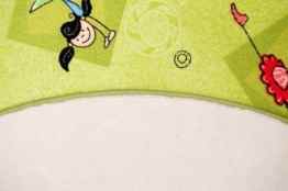 Mädchen Kinderteppich Princess Grün rund – Spielteppich nach Maß Öko-Tex versandkostenfrei TÜVgeprüft schadstoffgeprüft Kinderzimmer Spielzimmer Geburstatag Einschulung Kommunion Konfirmation Geschenk, Größe Auswählen:160 cm rund -