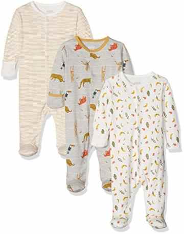 Mamas & Papas Baby-Jungen Strampler 3pk Jungle Animal Aio -