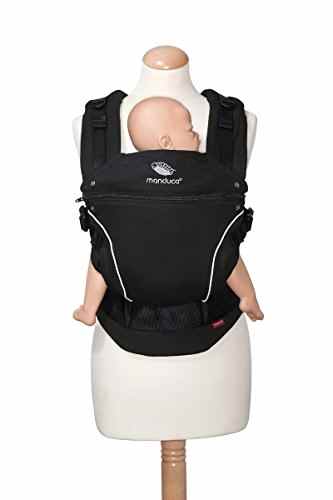 Manduca Baby-und Kindertrage Bauch-, Rücken- und Hüfttrage – 100 % Bio-Baumwolle (NIGHT black) -