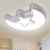 Matcose Modernen Europäischen Mittelmeer kreative Kinderzimmer Schlafzimmer Lampen LED-Decke für Jungen und Mädchen Cartoon/dimmbaren LED mit Fernbedienung Stern Mond Deckenleuchte,Aen weißen Rand 560MM -