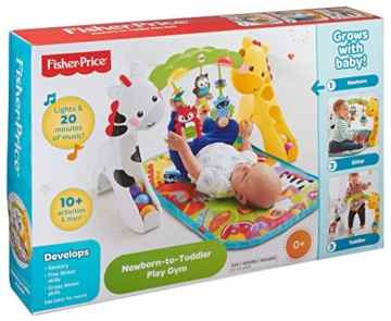 Mattel 3-in-1 Erlebnisdecke mit Lichtern, Geräuschen und Musik und vielen Beschäftigungsmöglichkeiten -