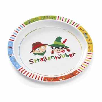 Melamin Teller Straßenräuber, BPA-frei Motiv: Jahreszeiten mit kleinem Lerneffekt -