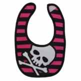metallimonsters crâne rose Bavoir à rayures