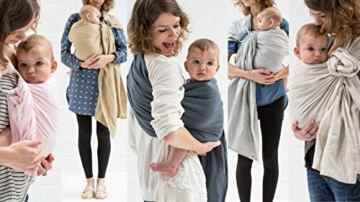mezaya (TM) hergestellt in den UK | Leinen Ring Sling Baby Carrier | Baby Tragen luftfahrtunternehmen Packungen Tragetücher | geprüft, EU Sicherheit Standards | Neugeborene Säuglinge & Kleinkinder -