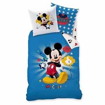 Micky Maus – Kinder Wende Bettwäsche Reißverschluss Mickey Mouse 135/200cm -