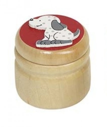 Milchzahndose Hund Zahndose Holz Holzdose -