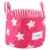 Minene 1237 Aufbewahrung Korb Klein, Fuchsia mit weißen Sternen, 18 x 22 x 22 cm -
