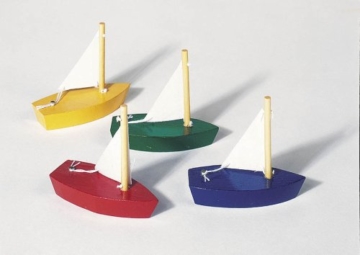 Mini-Segelboote 4er Set -