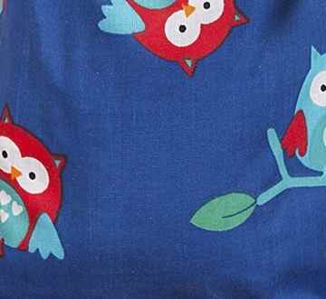Mobiseat Mobiler Kindersitz blau mit Eulen -