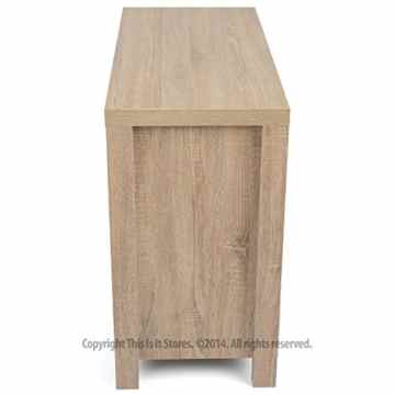 Modern Schlafzimmer Kommode 3 Schubladen, Holz, weiß, Eiche Bewirken Anrichte – Christow -