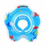 moinkerin Kinder Baby Säugling Aufblasbare Runde Schwimmen Ring Schwimmreifen Flipper Halsschwimmring für den Hals Schwimmhilfe Blau